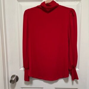 New York & Company Vibrant Red Blouse